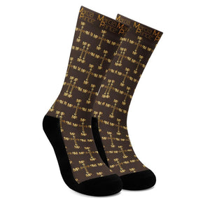 MARCIA PRINCE Designer Logo printed socks