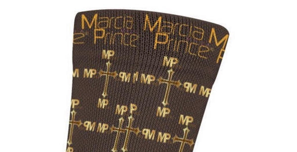 MARCIA PRINCE Designer Logo printed socks