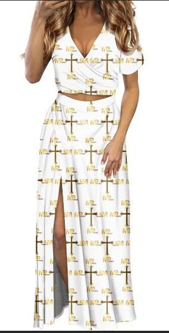 Keep it Sexy and sophisticated in this Marcia prince 2 piece skirt set