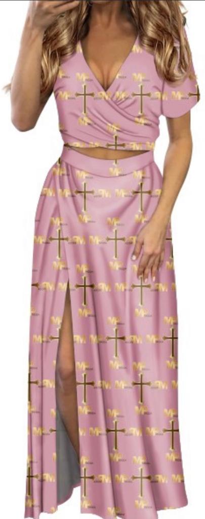 Keep it Sexy and sophisticated in this Marcia prince 2 piece skirt set