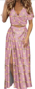 Keep it Sexy and sophisticated in this Marcia prince 2 piece skirt set